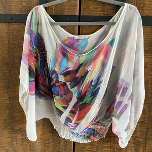 Vintage Arden B Colorful Abstract Top